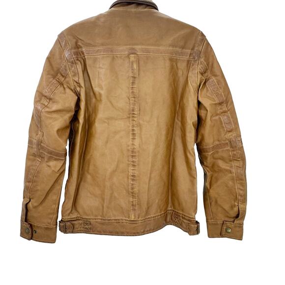 Desigual Chaq Alberto Full Zip Vegan Leather Jacket Long Sleeve Tan Size XXL NWT - Picture 6 of 11
